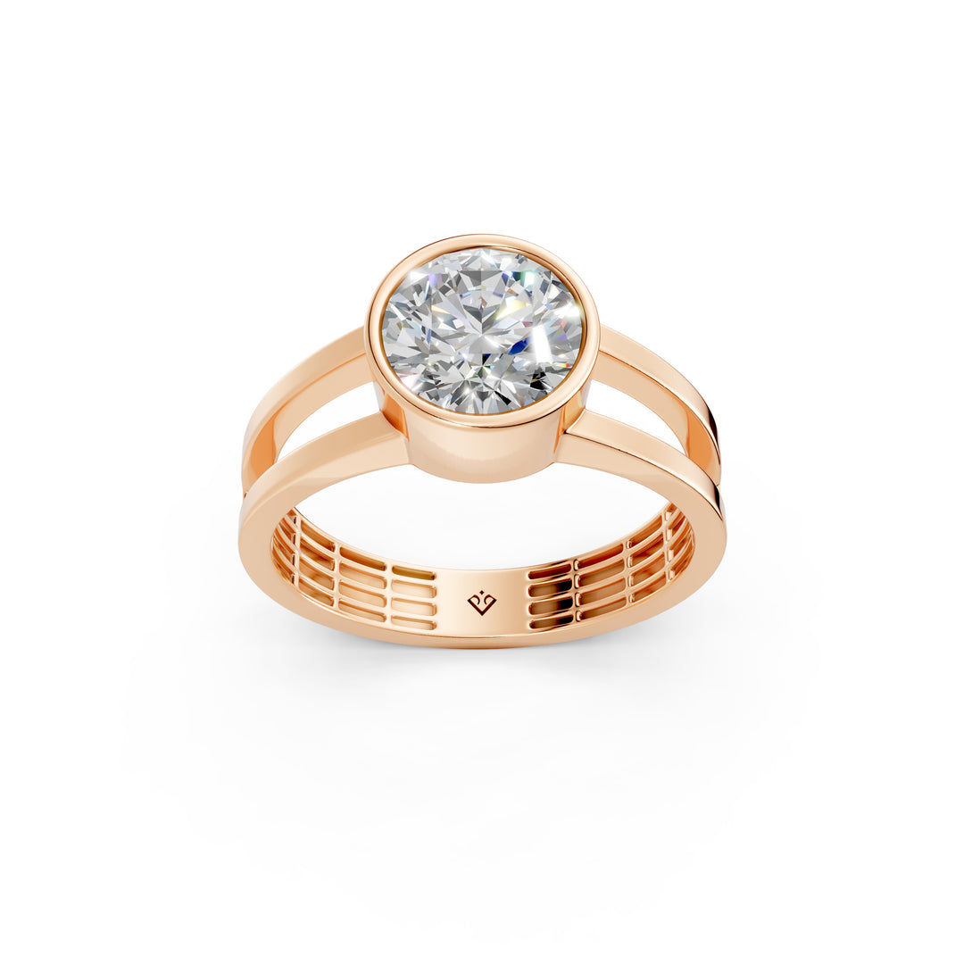 Aroha Round Solitaire Diamond Men Ring