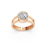 Load image into Gallery viewer, Aroha Round Solitaire Diamond Men Ring
