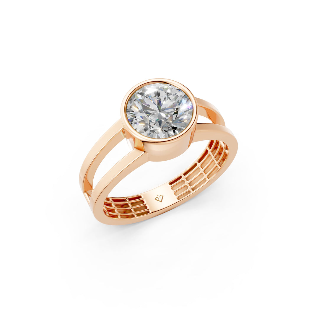 Aroha Round Solitaire Diamond Men Ring