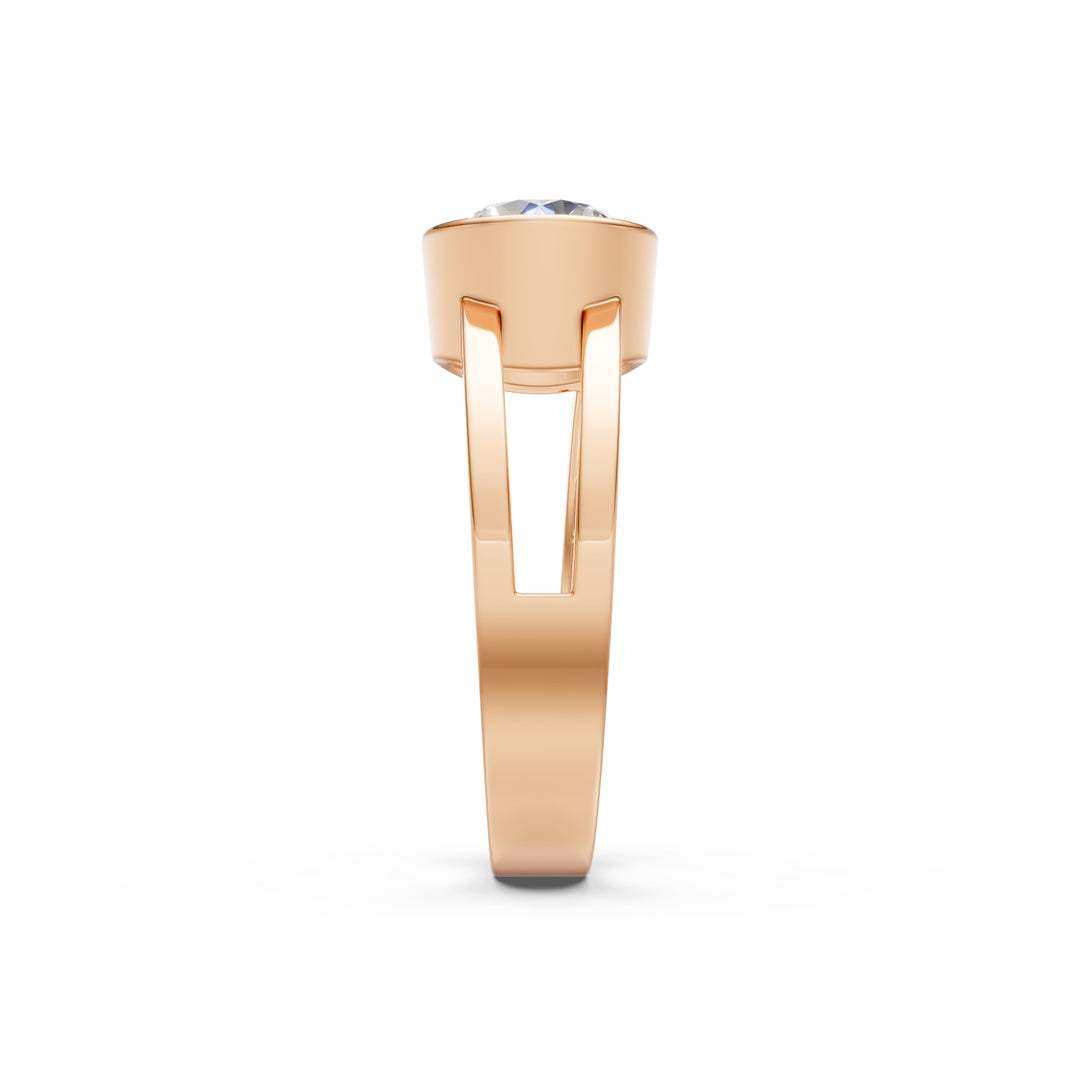 Aroha Round Solitaire Diamond Men Ring