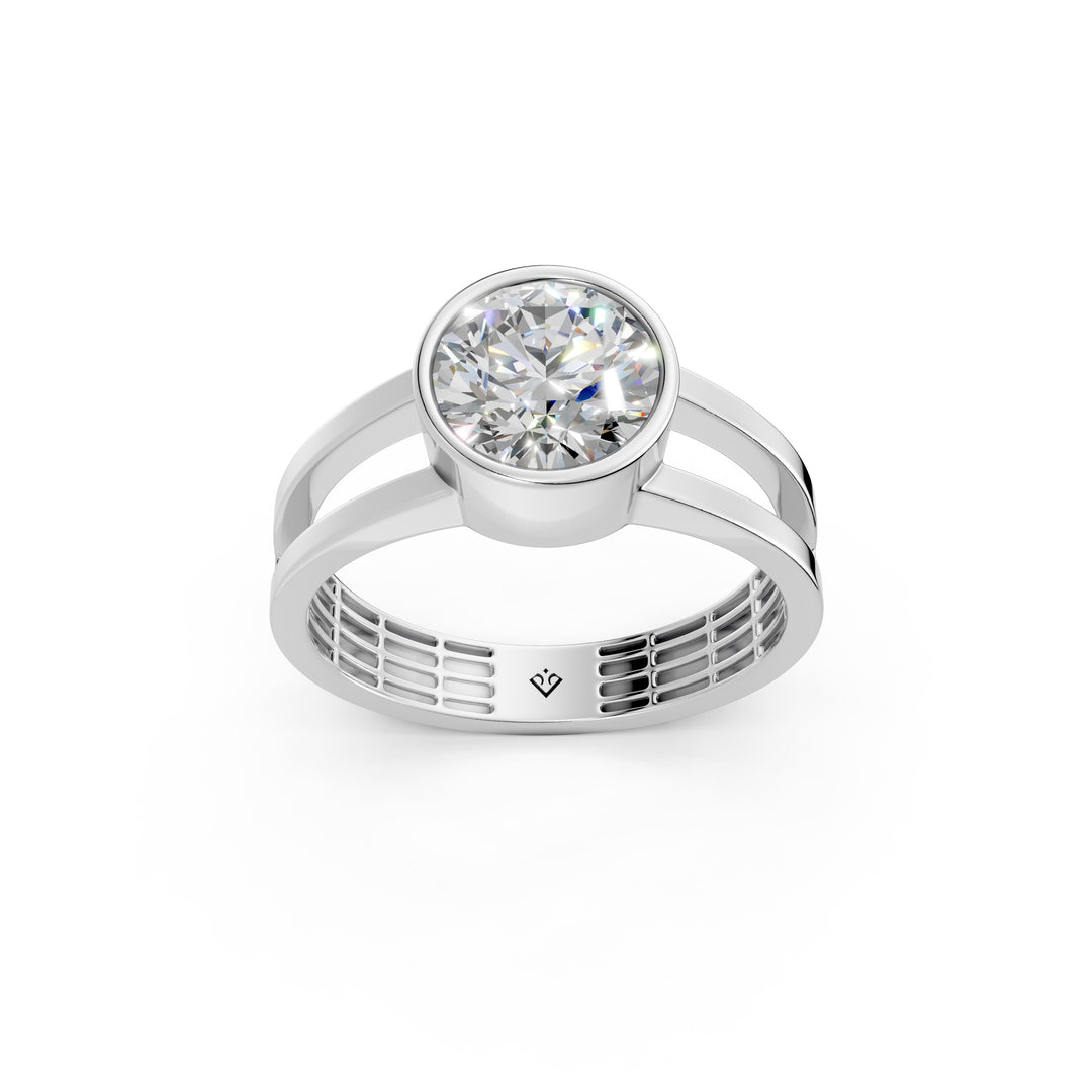 Aroha Round Solitaire Diamond Men Ring