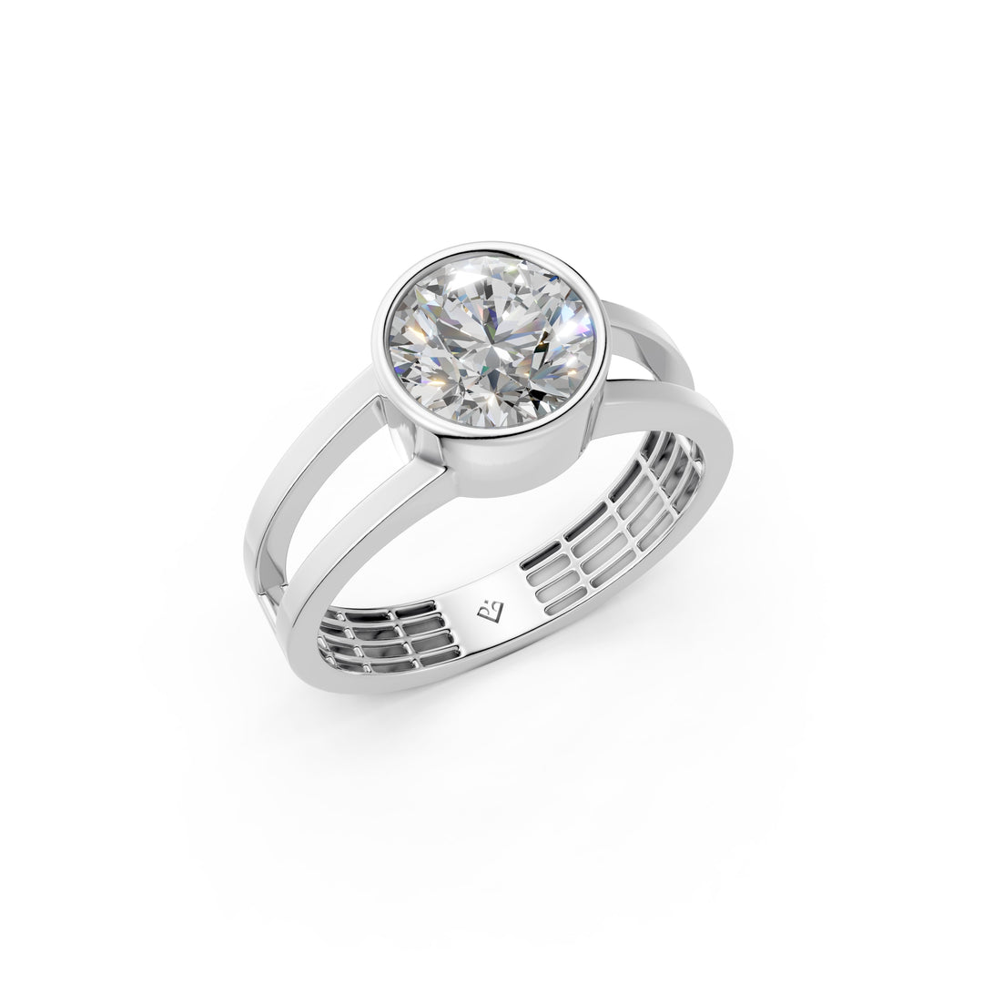 Aroha Round Solitaire Diamond Men Ring