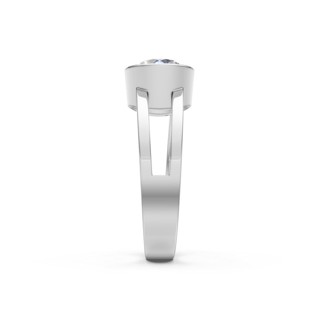 Aroha Round Solitaire Diamond Men Ring
