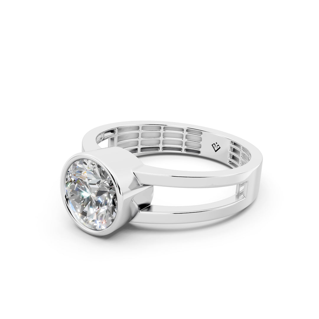 Aroha Round Solitaire Diamond Men Ring