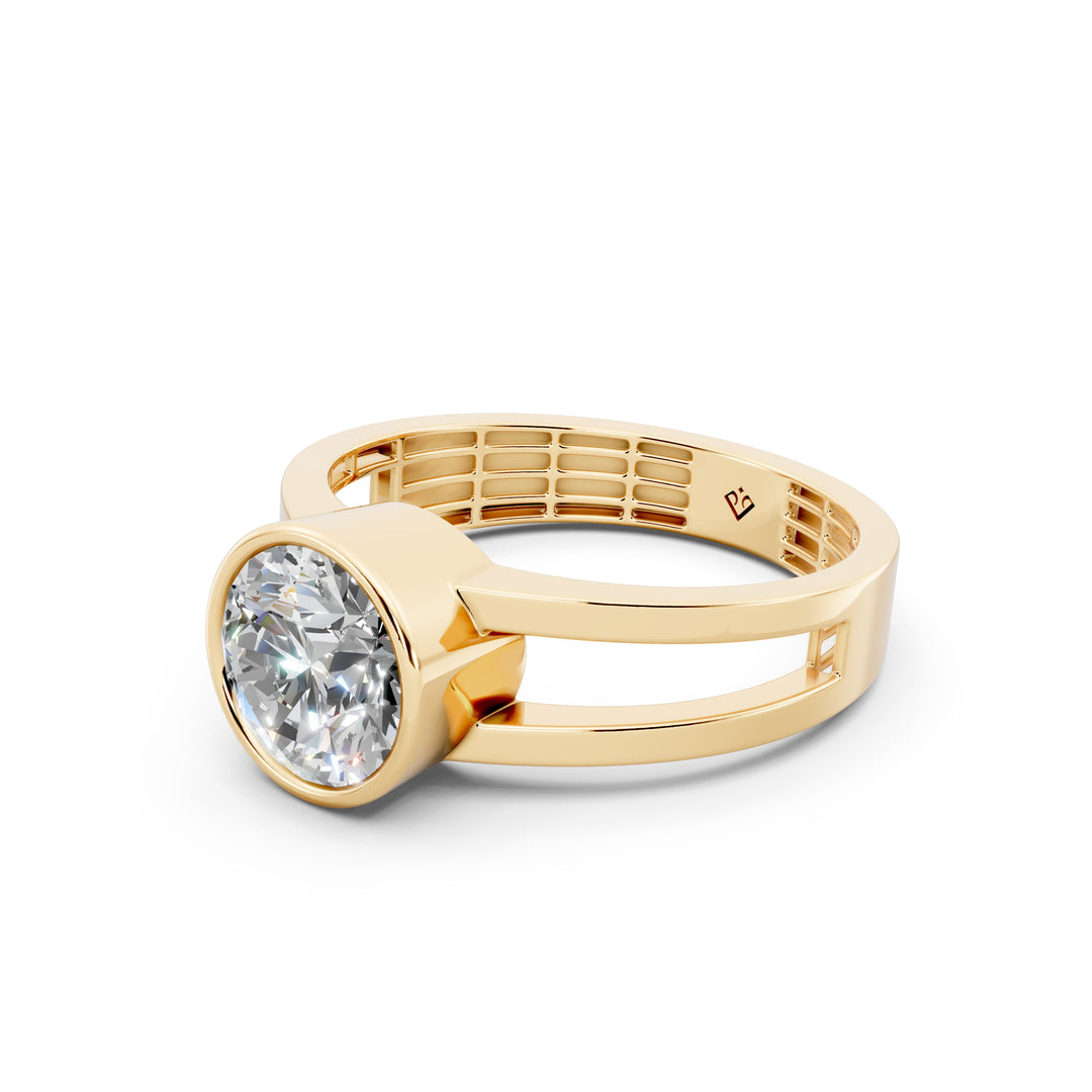 Aroha Round Solitaire Diamond Men Ring