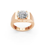 Load image into Gallery viewer, Aariel Round Solitaire Diamond Men Ring
