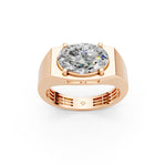 Load image into Gallery viewer, Alira Oval Solitaire Diamond Men Ring
