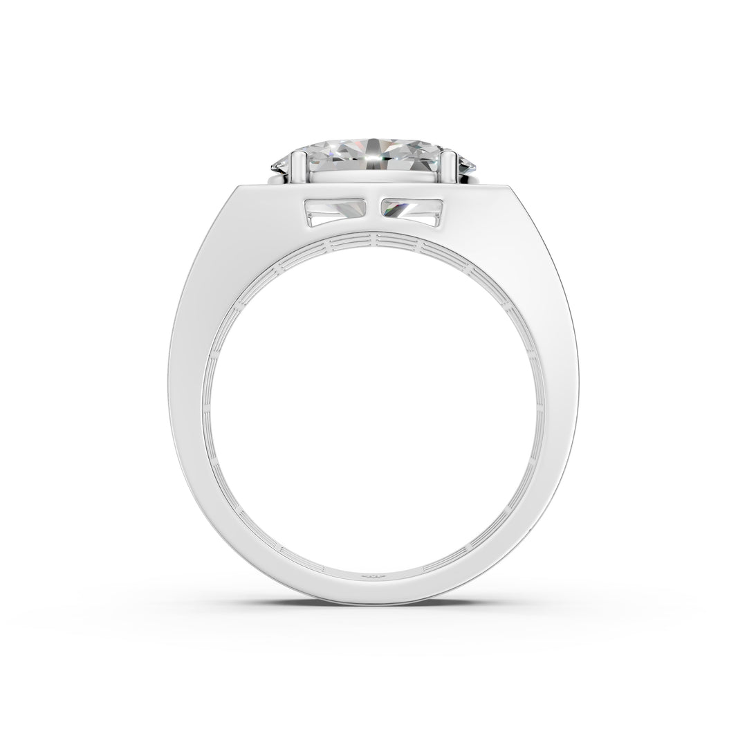 Alira Oval Solitaire Diamond Men Ring