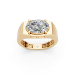 Load image into Gallery viewer, Alira Oval Solitaire Diamond Men Ring

