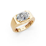 Load image into Gallery viewer, Alira Oval Solitaire Diamond Men Ring
