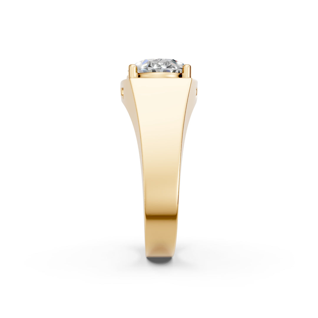 Alira Oval Solitaire Diamond Men Ring