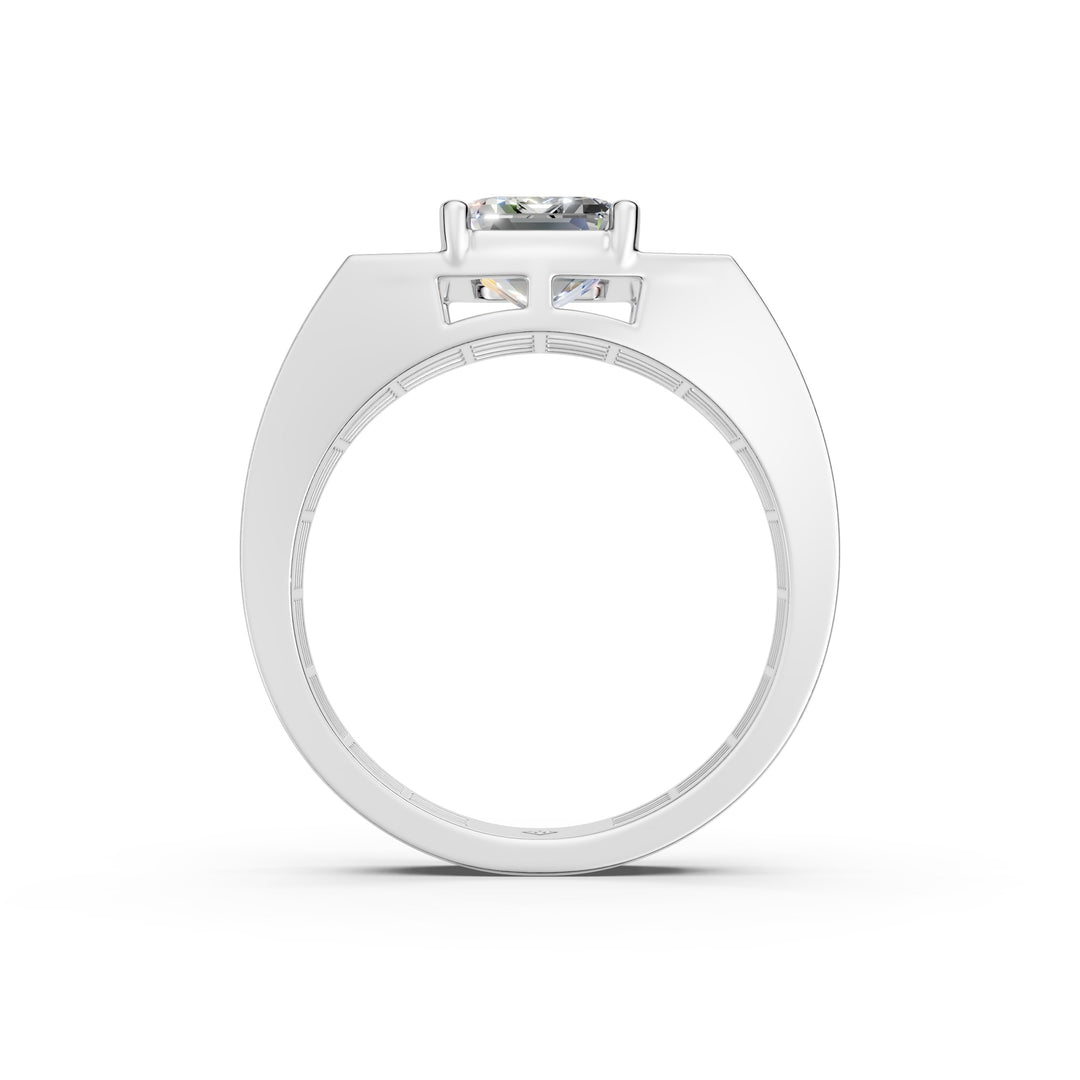 Anira Emerald Solitaire Diamond Men Ring