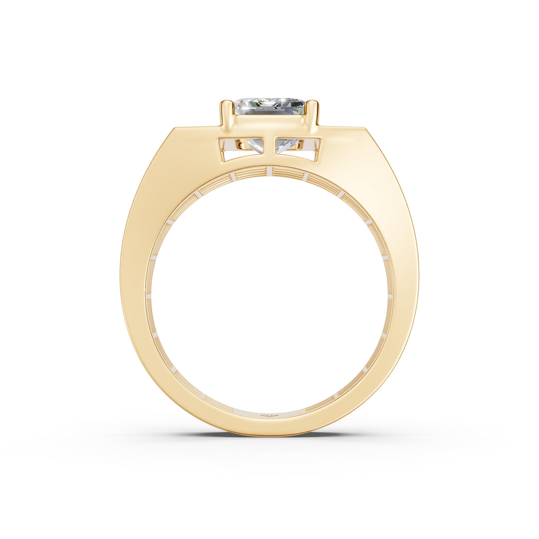 Anira Emerald Solitaire Diamond Men Ring