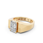 Load image into Gallery viewer, Anira Emerald Solitaire Diamond Men Ring
