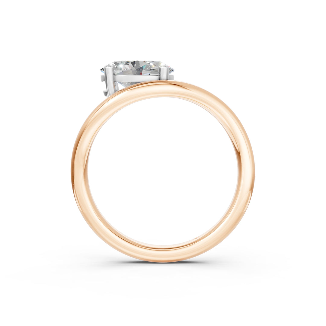 Aelina Oval Solitaire Diamond Womens Ring