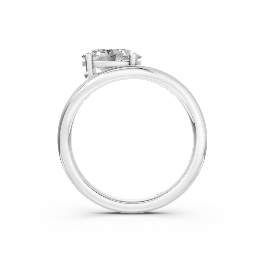 Aelina Oval Solitaire Diamond Womens Ring