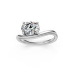 Load image into Gallery viewer, Aelina Oval Solitaire Diamond Womens Ring
