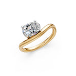Load image into Gallery viewer, Aelina Oval Solitaire Diamond Womens Ring
