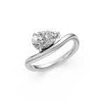 Load image into Gallery viewer, Aeris Pear Solitaire Diamond Womens Ring
