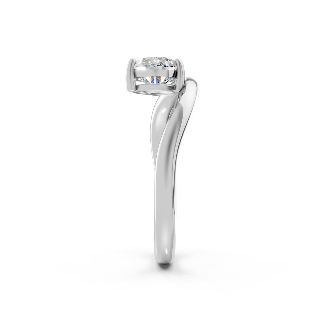Aeris Pear Solitaire Diamond Womens Ring
