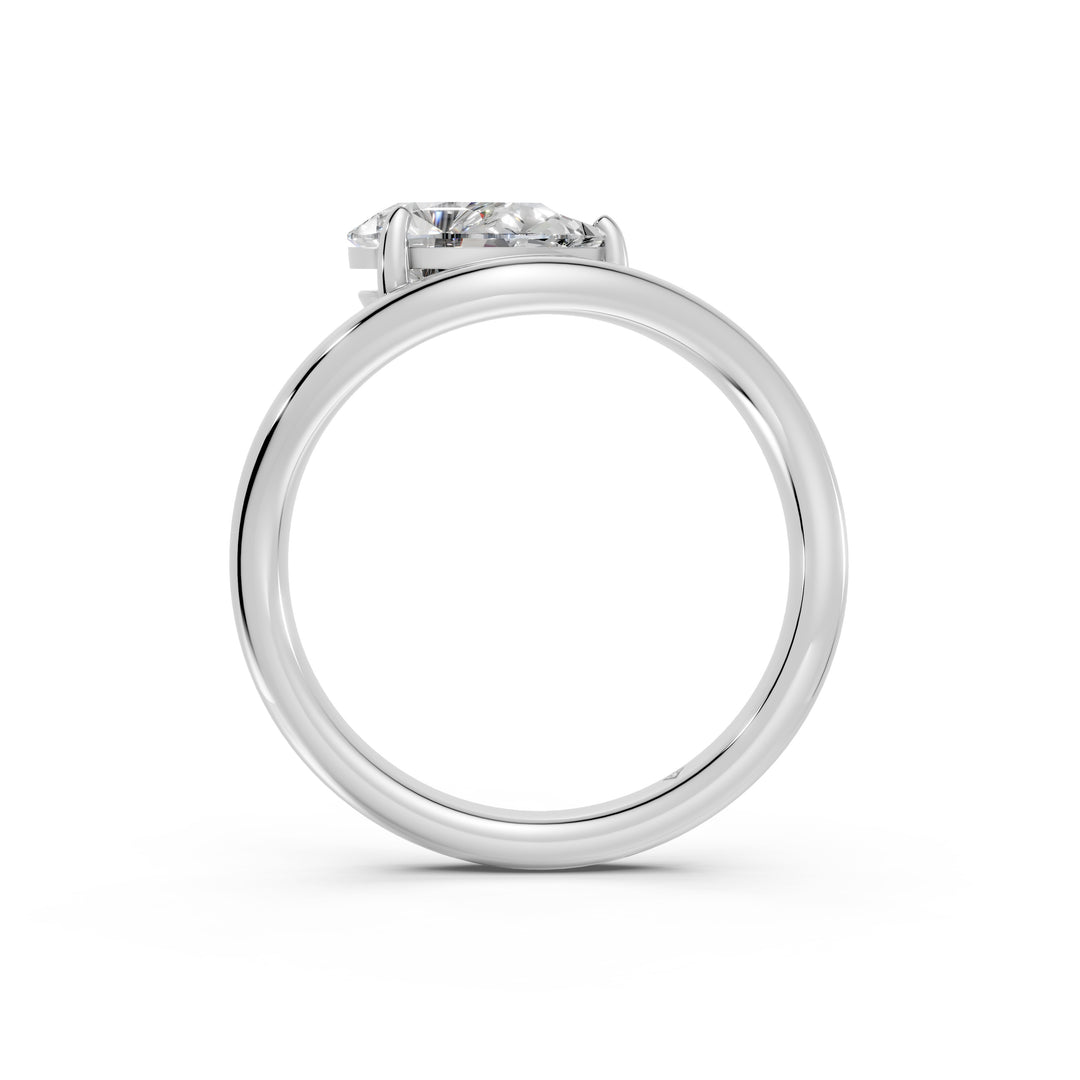 Aeris Pear Solitaire Diamond Womens Ring