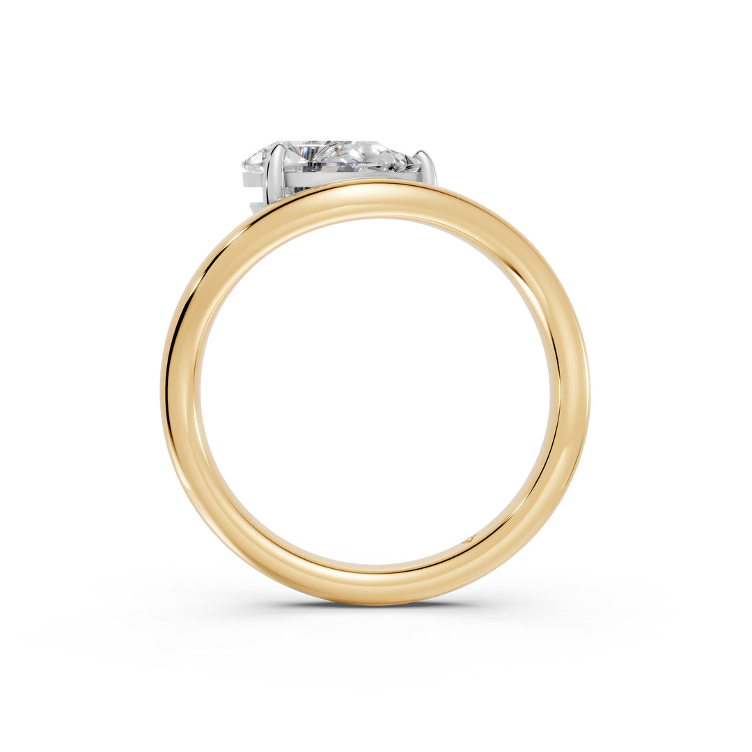 Aeris Pear Solitaire Diamond Womens Ring