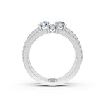 Load image into Gallery viewer, Aesha Round Solitaire Diamond Doule Womens Ring
