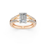 Load image into Gallery viewer, Afiya Emerald Solitaire Diamond Womens Ring
