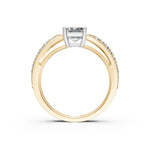 Load image into Gallery viewer, Afiya Emerald Solitaire Diamond Womens Ring
