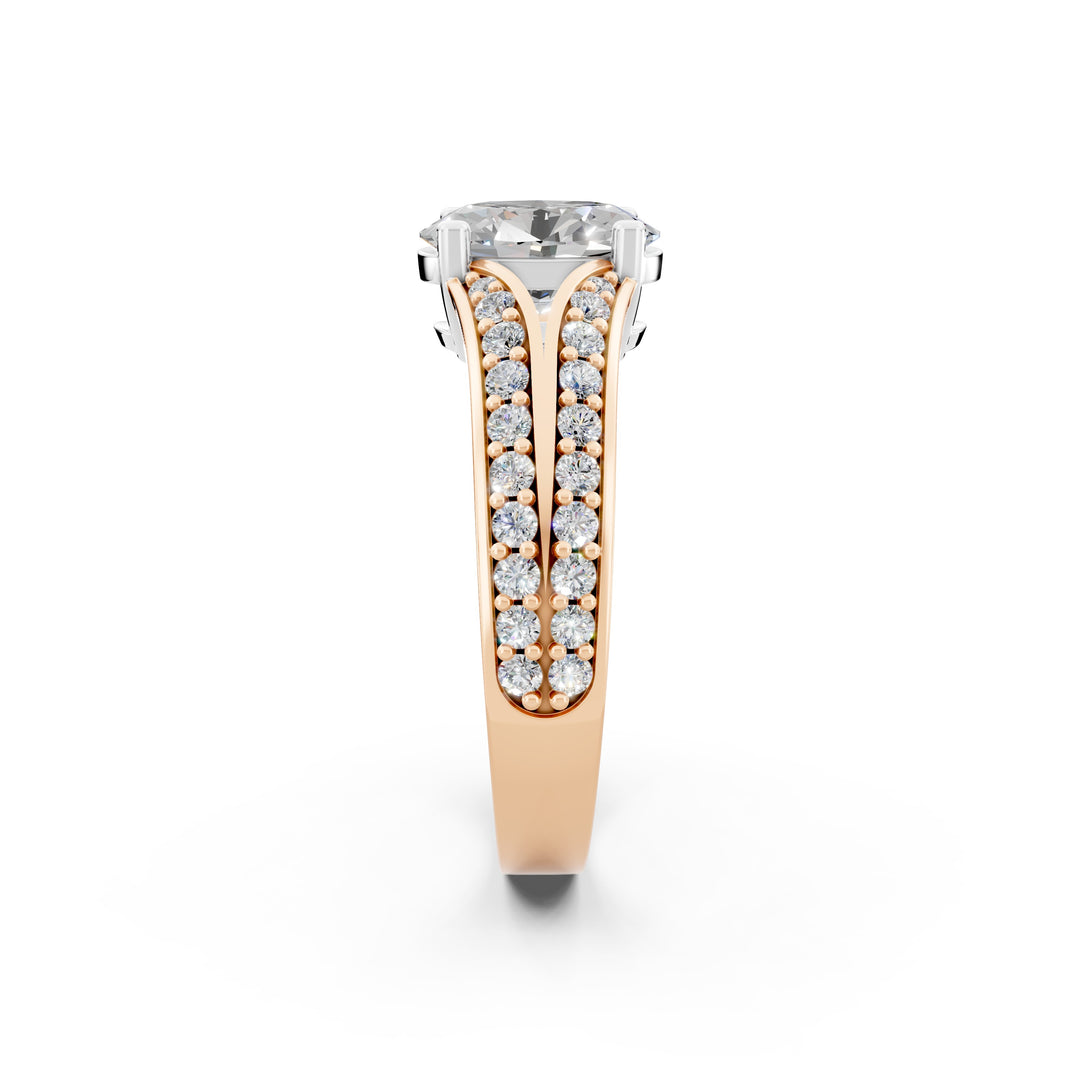 Aiyana Round Solitaire Diamond Womens Ring