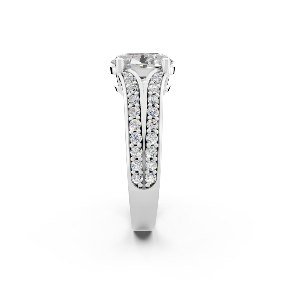 Aiyana Round Solitaire Diamond Womens Ring