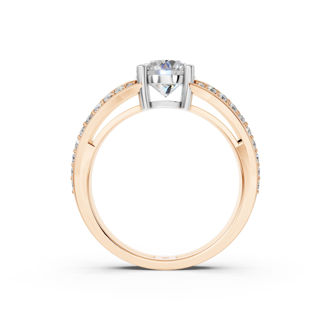 Alara Round Solitaire Diamond Womens Ring