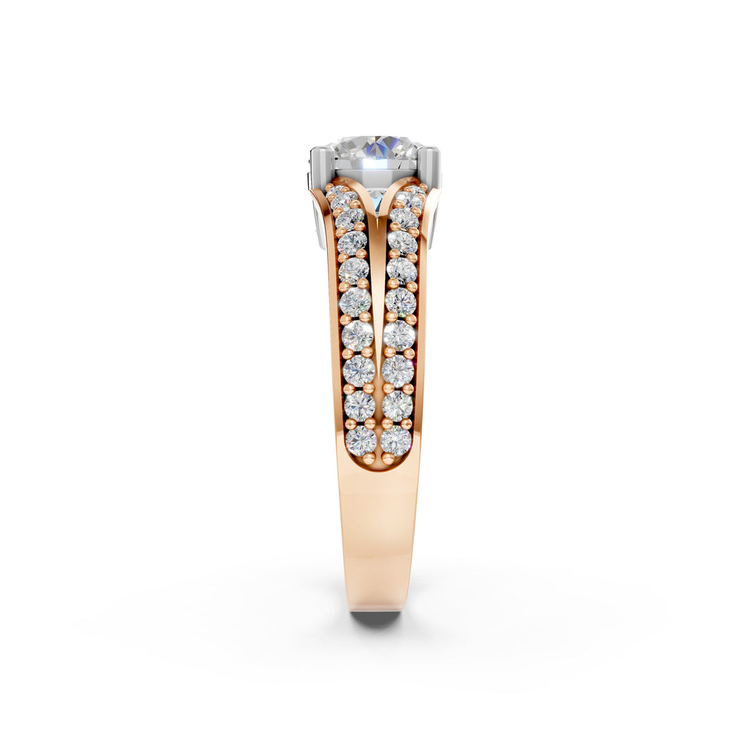 Alara Round Solitaire Diamond Womens Ring