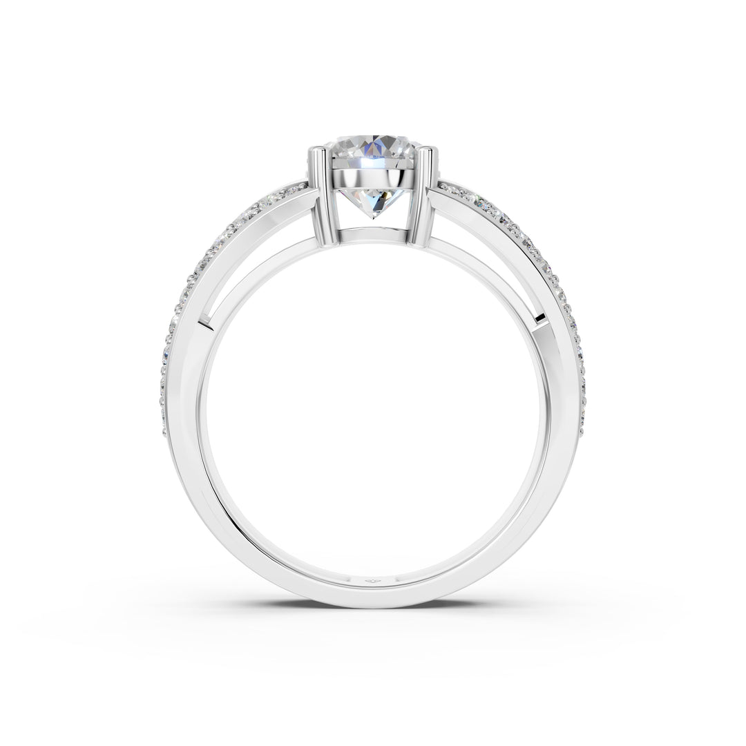 Alara Round Solitaire Diamond Womens Ring