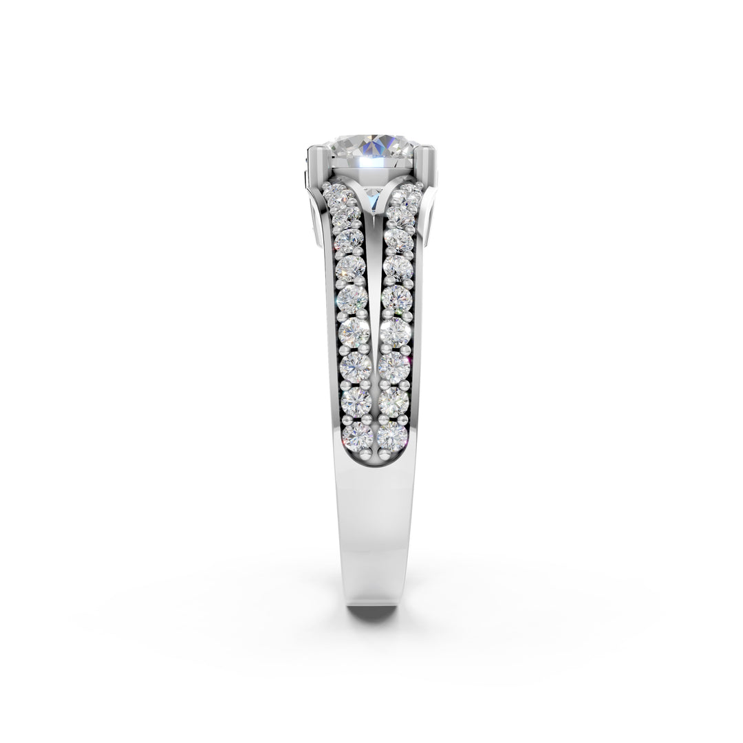 Alara Round Solitaire Diamond Womens Ring