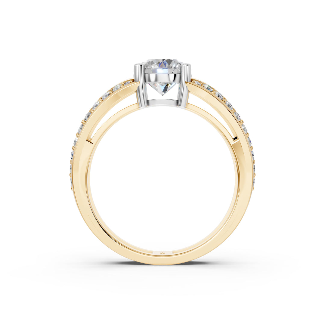 Alara Round Solitaire Diamond Womens Ring