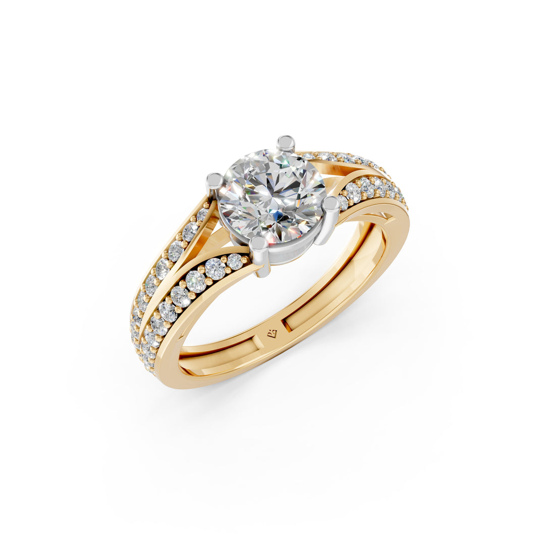 Alara Round Solitaire Diamond Womens Ring