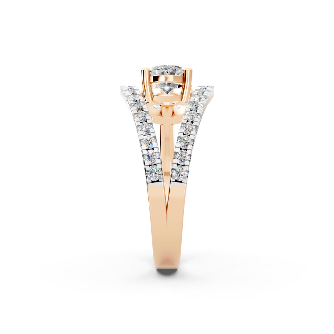 Amira Oval Solitaire Diamond Womens Ring