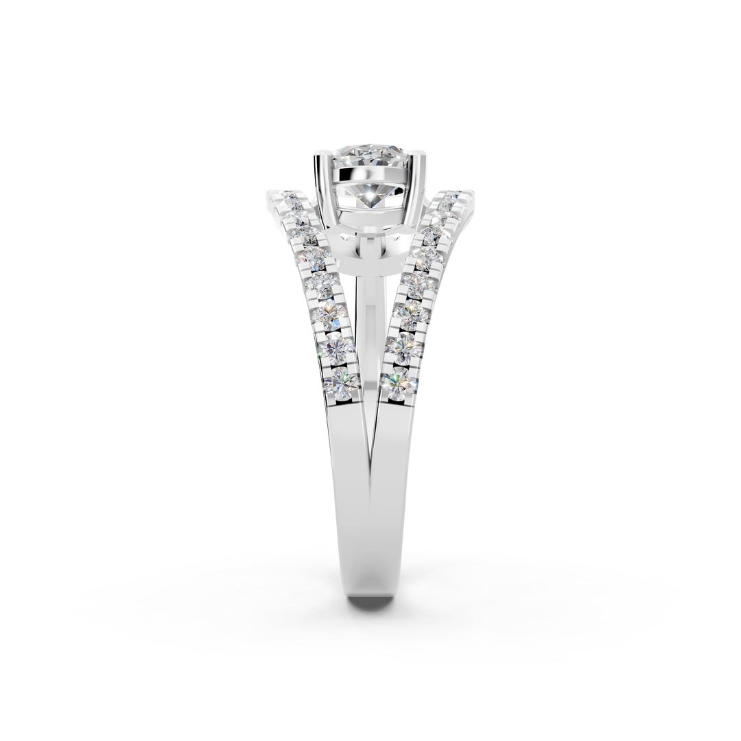 Amira Oval Solitaire Diamond Womens Ring