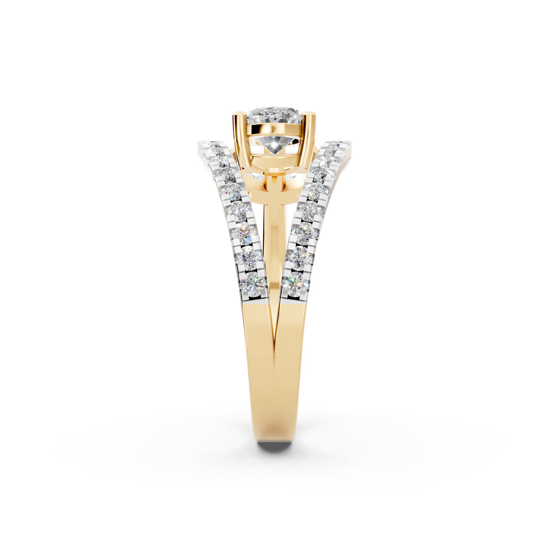 Amira Oval Solitaire Diamond Womens Ring