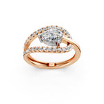 Load image into Gallery viewer, Anaya Pear Solitaire Diamond Womens Ring
