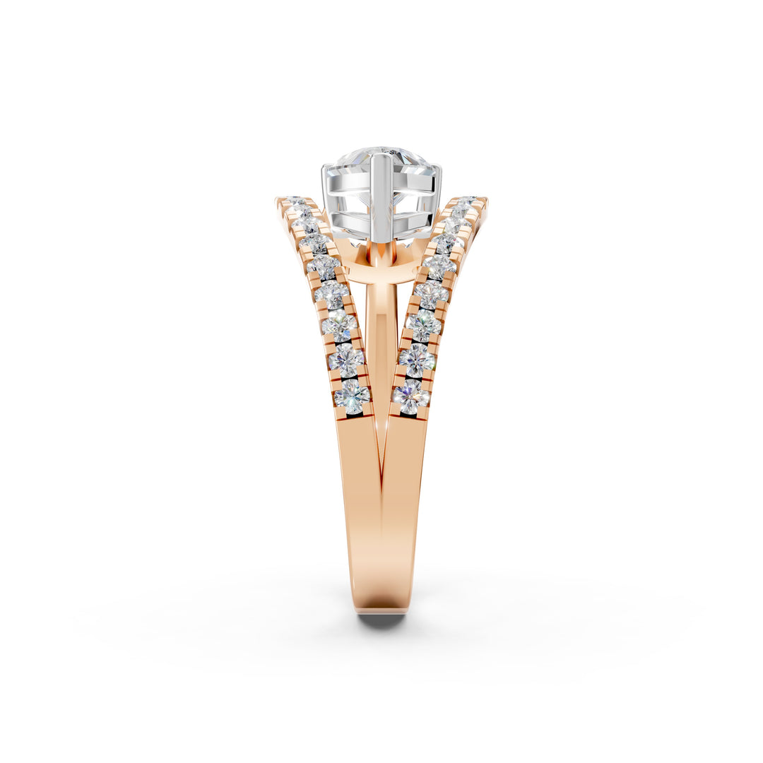 Anaya Pear Solitaire Diamond Womens Ring