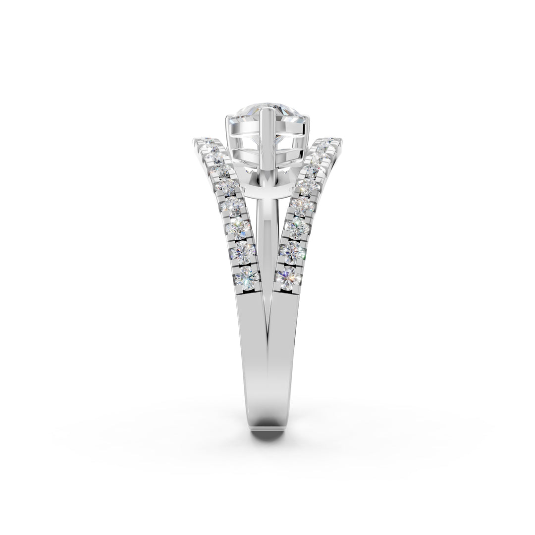 Anaya Pear Solitaire Diamond Womens Ring