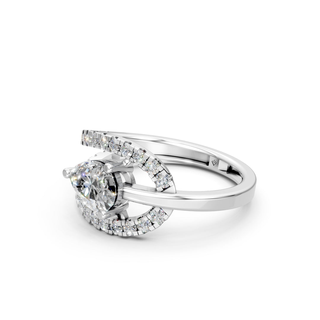 Anaya Pear Solitaire Diamond Womens Ring