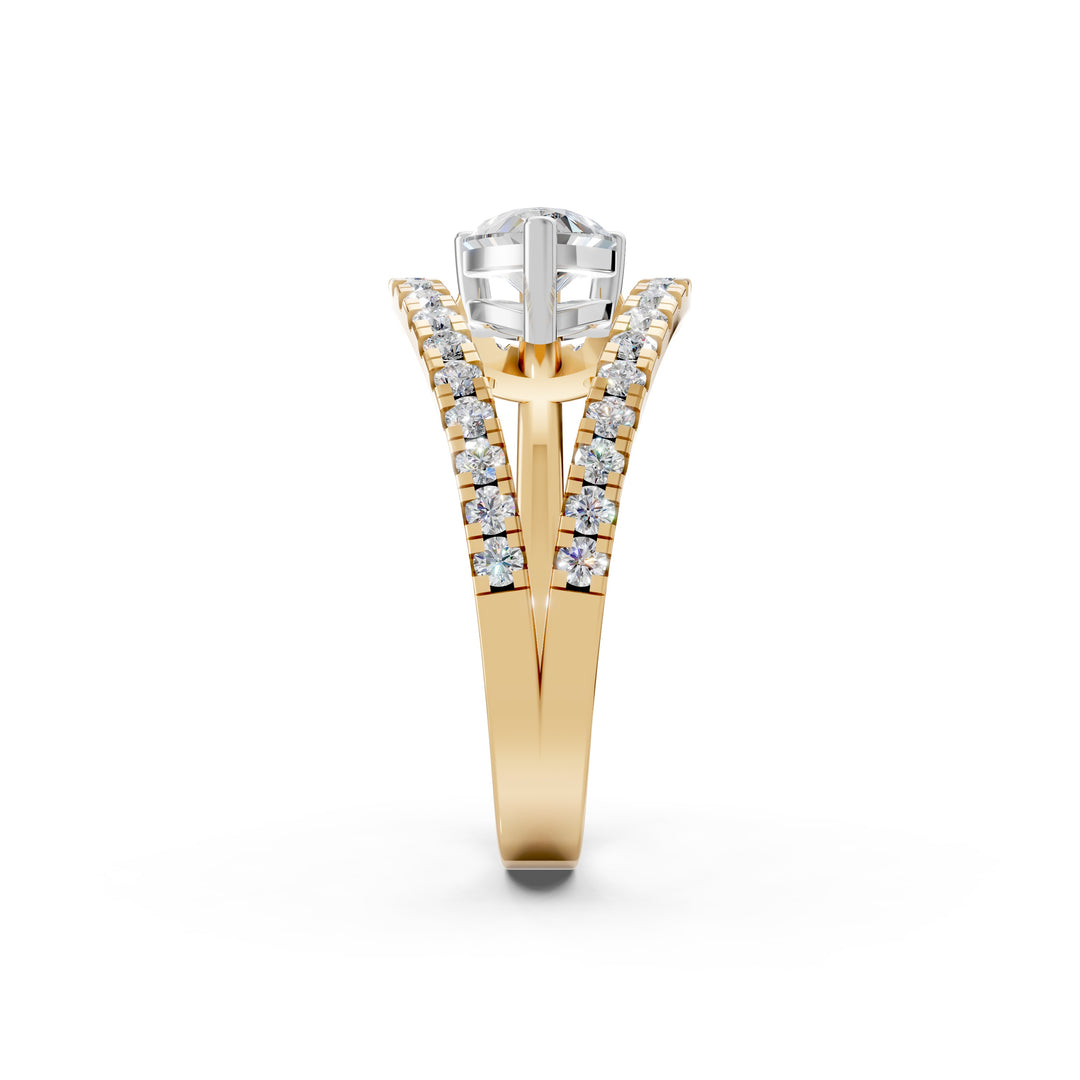 Anaya Pear Solitaire Diamond Womens Ring