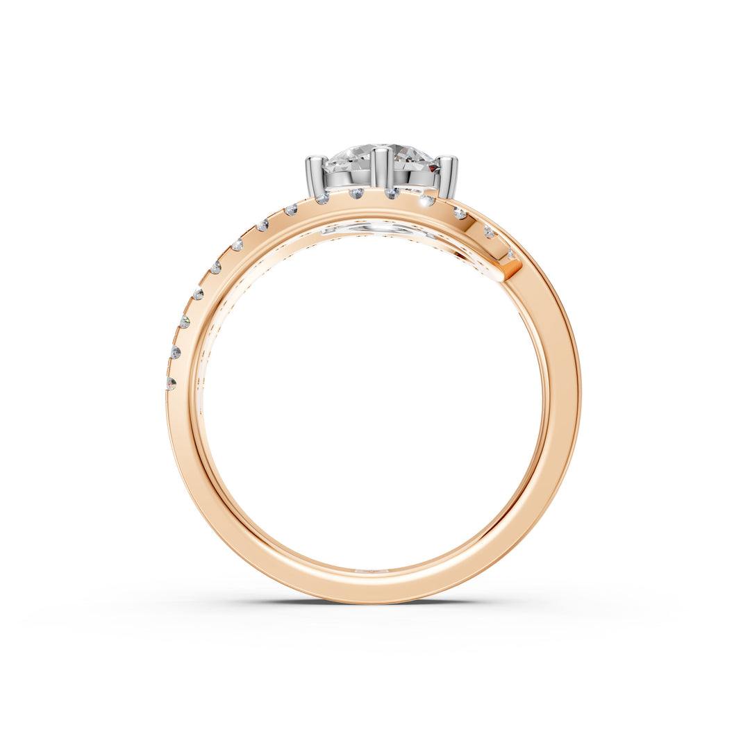 Anora Round Solitaire Diamond Womens Ring