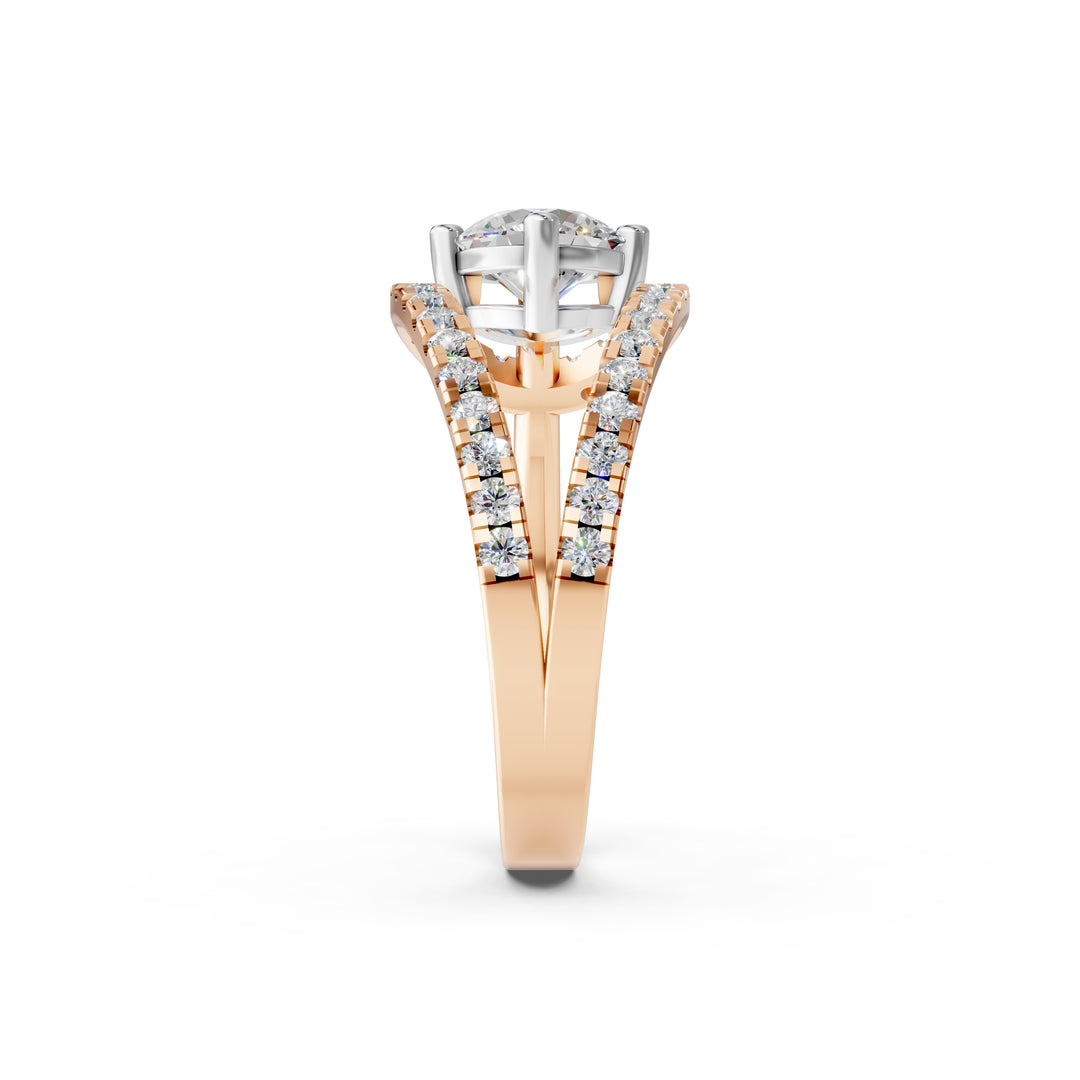 Anora Round Solitaire Diamond Womens Ring