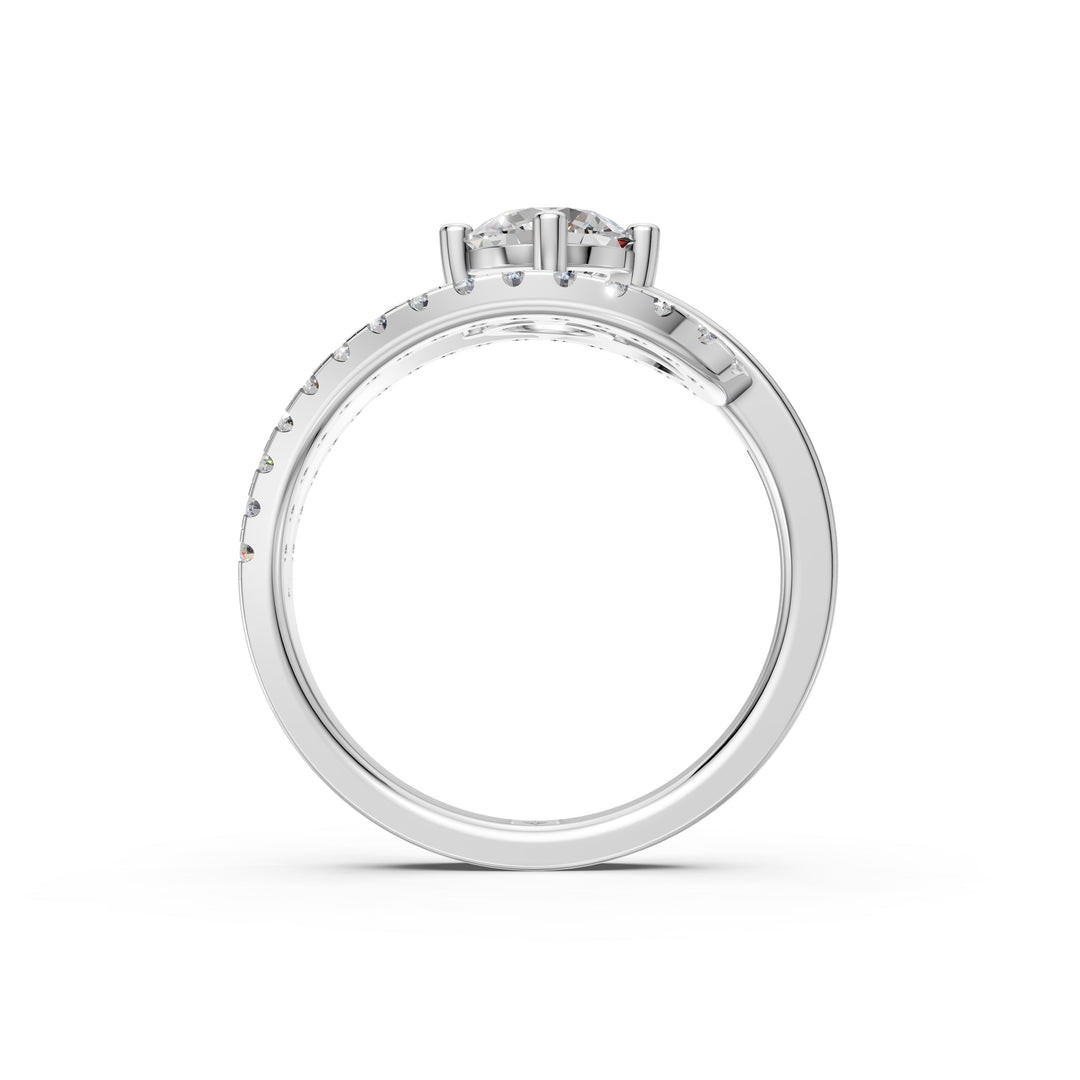 Anora Round Solitaire Diamond Womens Ring