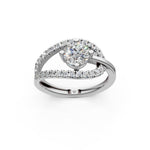 Load image into Gallery viewer, Anora Round Solitaire Diamond Womens Ring

