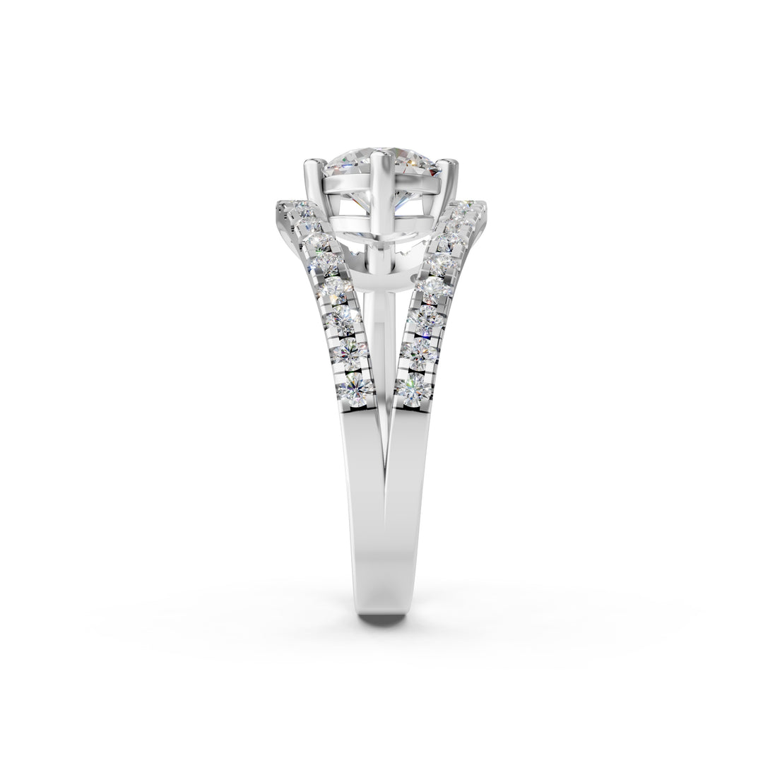 Anora Round Solitaire Diamond Womens Ring